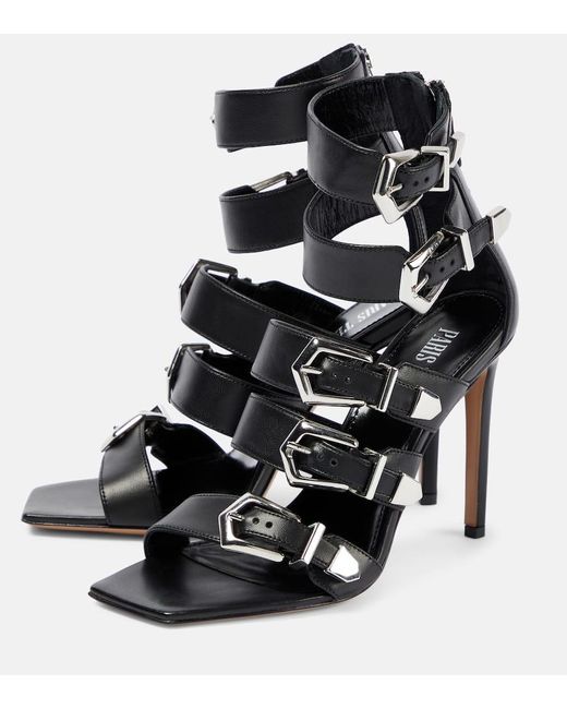 Paris Texas Black Ursula Leather Sandals