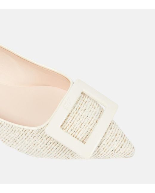 Roger Vivier Natural Gommettine Ballet Flats
