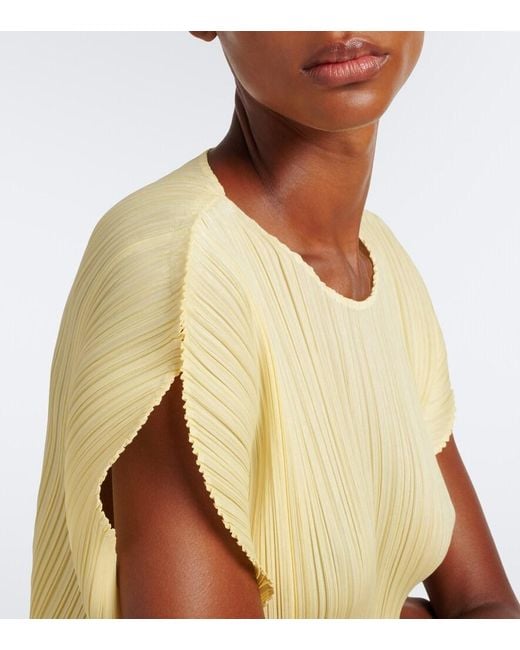 Pleats Please Issey Miyake Yellow Monthly Colors: July Pleated Top
