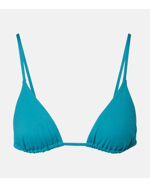 Eres Blue Mouna Triangle Bikini Top