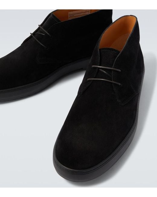 Stivaletti Stringati di Tod's in Black da Uomo