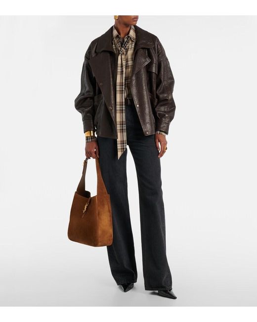 Bolso Al Hombro Le 5 A 7 Supple Large De Ante Saint Laurent de color Brown