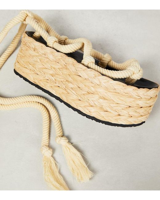 Isabel Marant Natural Rope-strap Platform Sandals