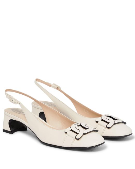 Tod's Catena 35 Leather Slingback Pumps | Lyst