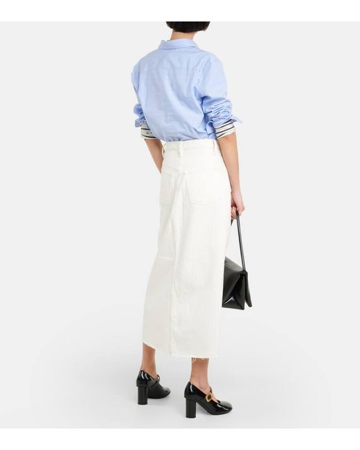 FRAME White Jeansrock The Midaxi