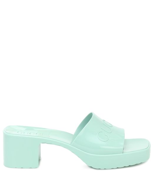 gucci rubber platform sandals