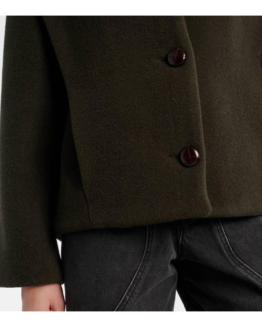 Isabel Marant Black Collegejacke Dyogo Aus Einem Wollgemisch