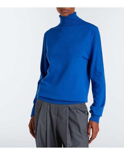 Frankie Shop Blue Eve Wool Turtleneck Sweater