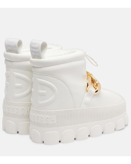 Goldbergh White Champy Chain-Detail Snow Boots