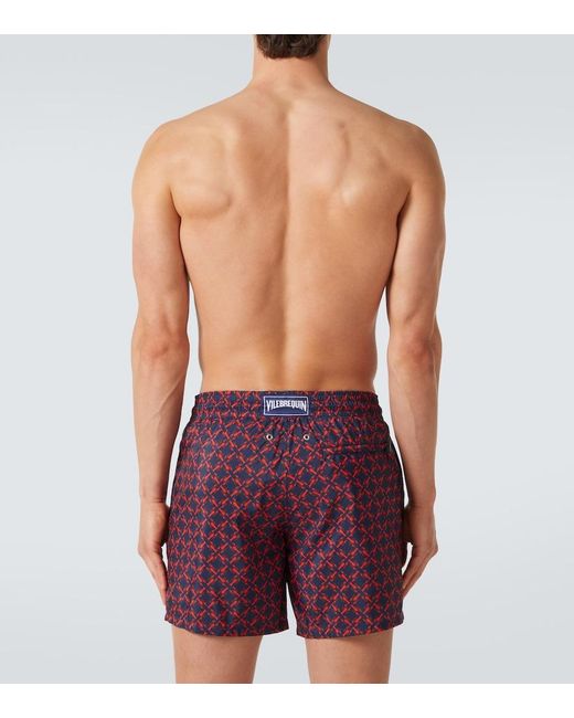Vilebrequin Red Printed Swim Trunks for men