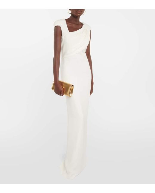 Tom Ford White Georgette Silk Gown