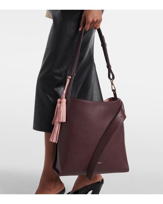 Givenchy Purple Belted Medium Leather Hobo Bag