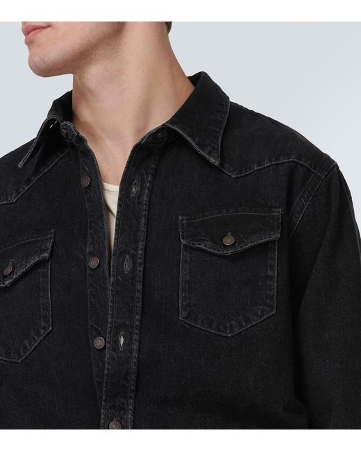 Giacca camicia di jeans di Acne in Black da Uomo