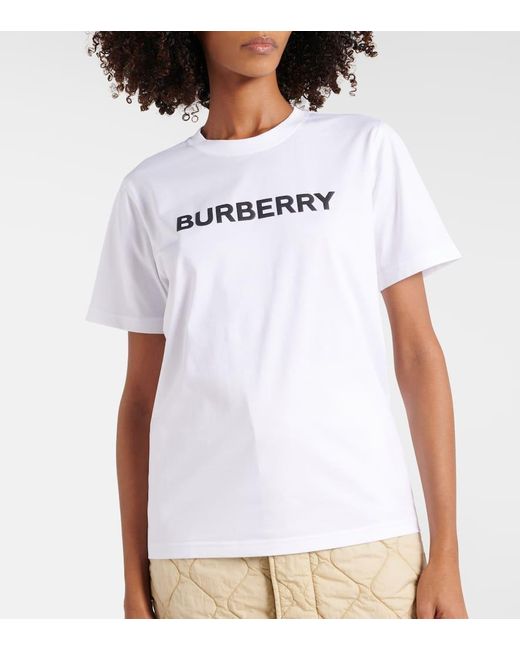 Burberry White T-Shirt aus Baumwoll-Jersey