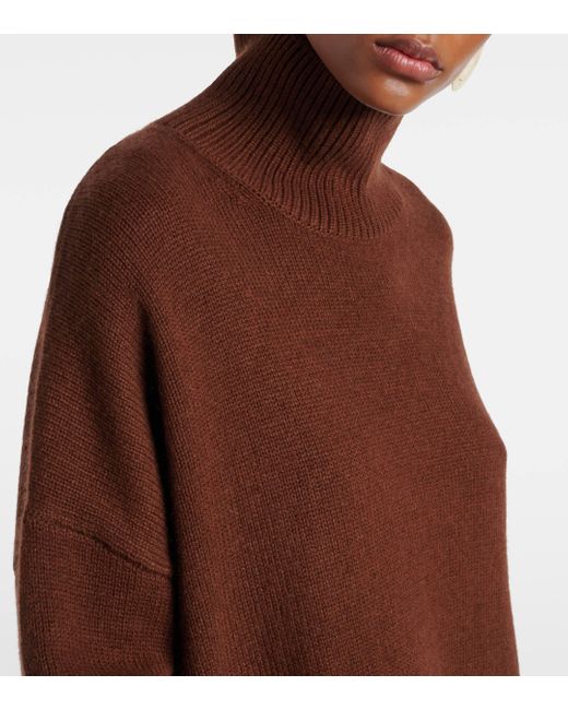 Lisa Yang Brown Heidi Cashmere Turtleneck Sweater