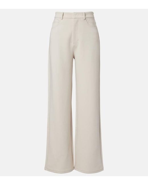 Max Mara Natural Max Mara Brioso Cotton-Blend Wide-Leg Pants