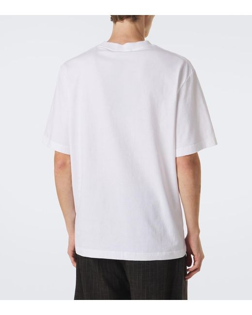 Jacquemus White Campagne Printed Cotton Jersey T-Shirt for men