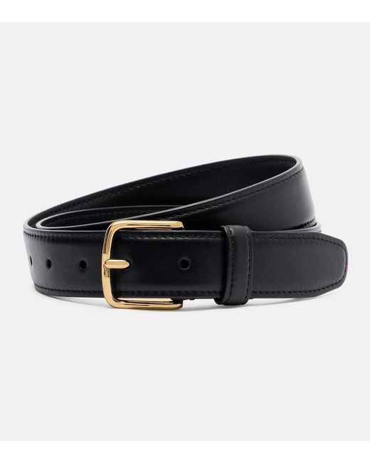The Row Black Classic Leather Belt