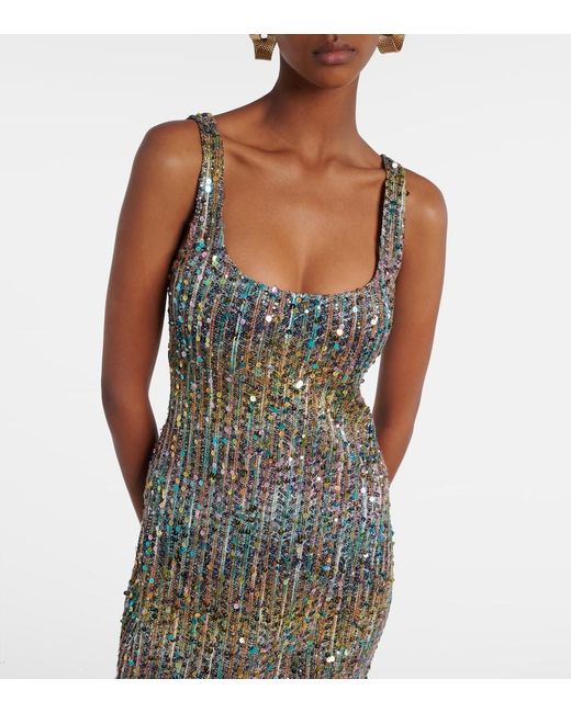 Missoni Green Sequined Lame Gown