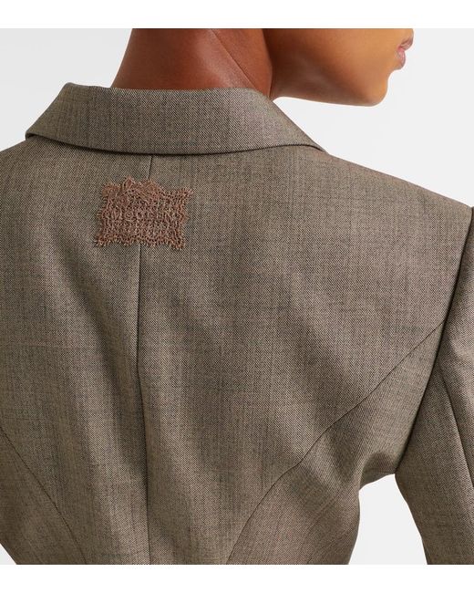McQueen Green Cropped Blazer