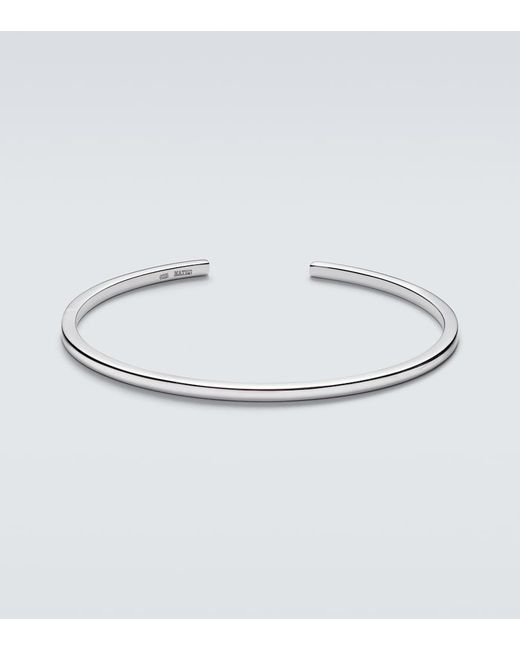 Mateo White Sterling Cuff Bracelet for men