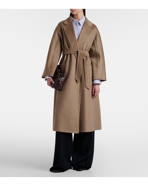 Max Mara Brown Ludmilla Cashmere Wrap Coat