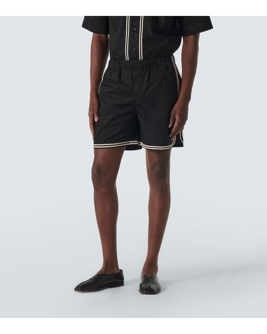 Shorts De Algodon Commas de hombre de color Black