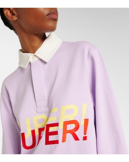 J.W. Anderson White Printed Cotton Polo Sweater
