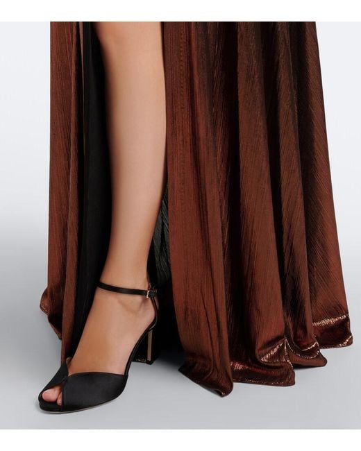 retroféte Purple Waldorf Plisse Bustier Gown