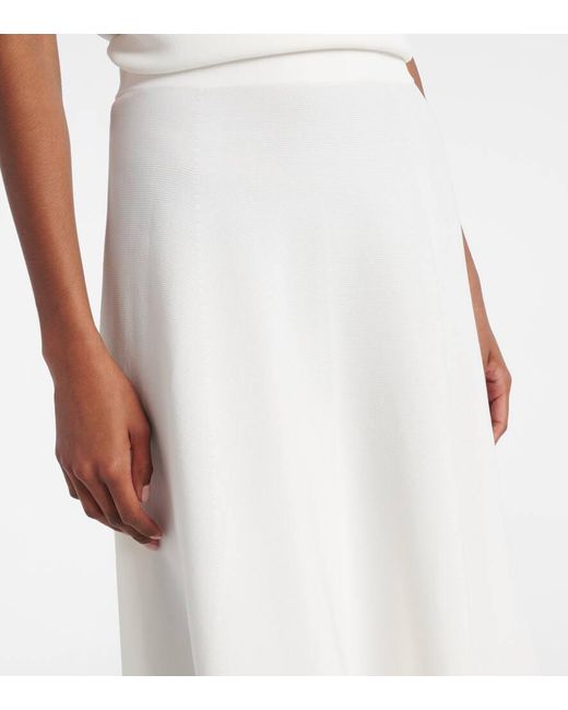 Jupe Midi Lazio En Crepe Max Mara en coloris White