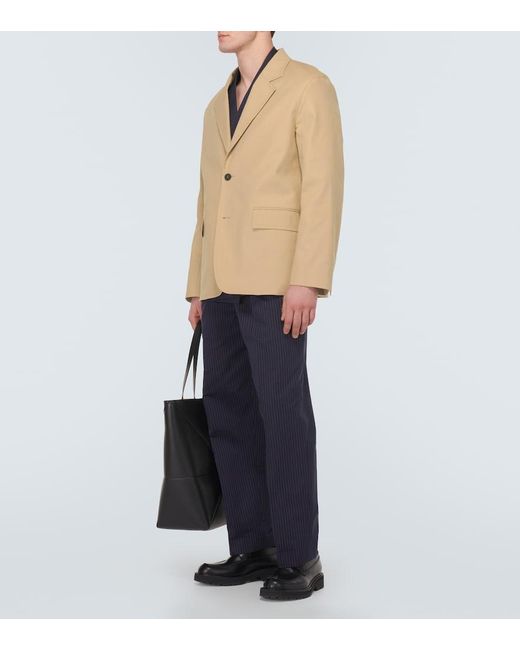 Lanvin Natural Deconstructed Cotton-Blend Blazer for men