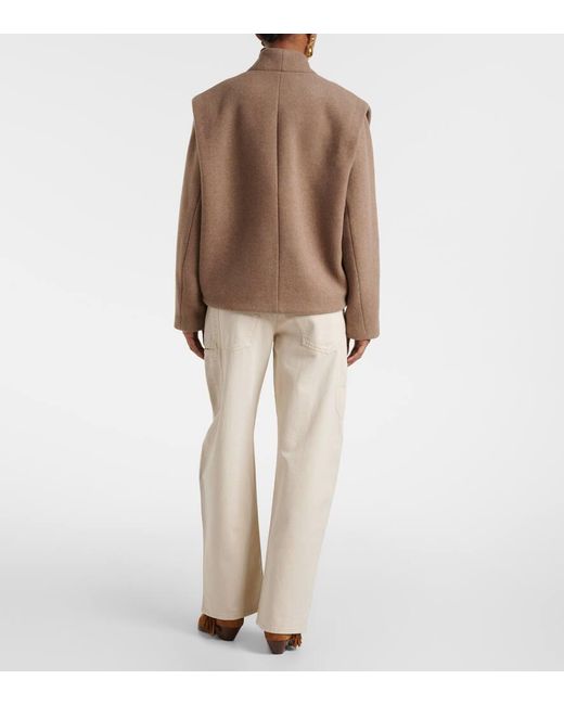 Isabel Marant Brown Jacke Drogo Aus Einem Wollgemisch