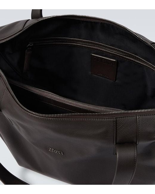 Sac De Voyage En Cuir Zegna pour homme en coloris Brown