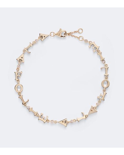 Yvonne Léon Metallic A La Folie 9Kt Bracelet With Diamonds