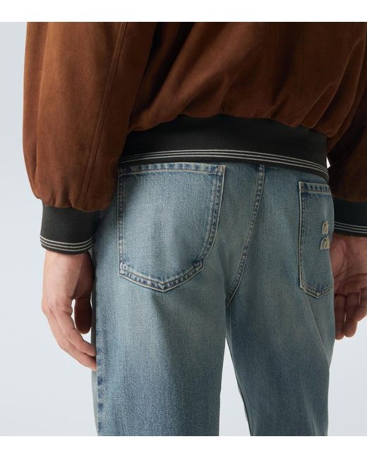 Miu Miu Brown Suede Bomber Jacket for men