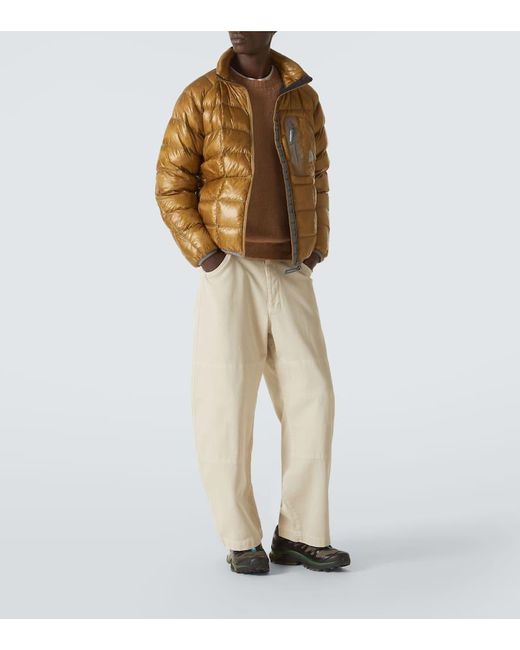 And Wander Brown Down-Paneled Jacket for men