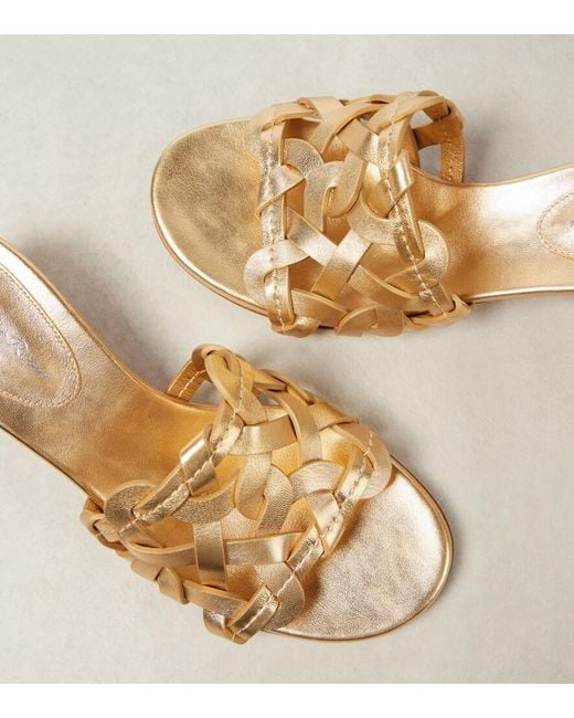 Gianvito Rossi Natural Amalfi 45 Leather Mules