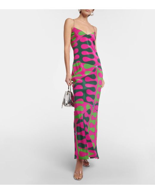 Emilio Pucci Multicolor Leocorno Printed Silk Maxi Dress