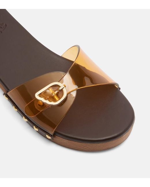 Ancient Greek Sandals Brown Omonia Clogs