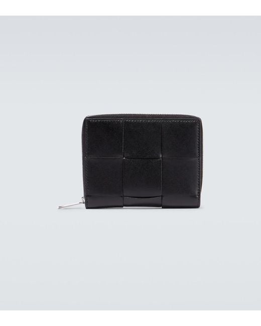 Portefeuille En Cuir Intrecciato Bottega Veneta pour homme en coloris Black