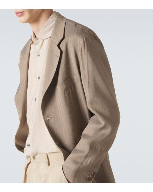 Giorgio Armani Natural Archivio Satin Shirt for men
