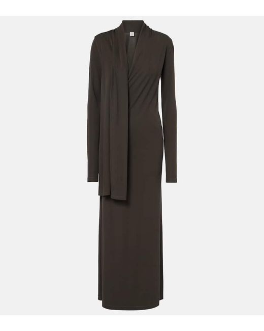 Totême  Black Maxikleid Aus Jersey