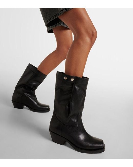 Isabel Marant Black Cowboy & Biker Boots