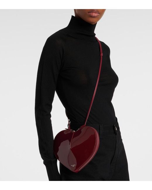 Alaïa Purple Le Cour Patent Leather Crossbody Bag