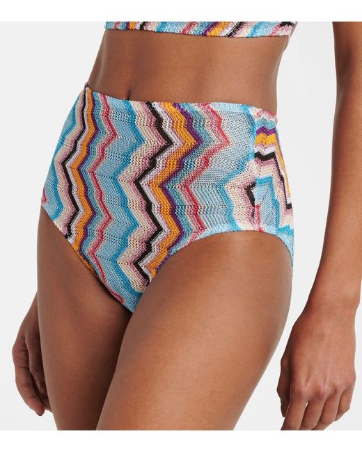 Bikini De Lame En Zigzag Missoni de color White