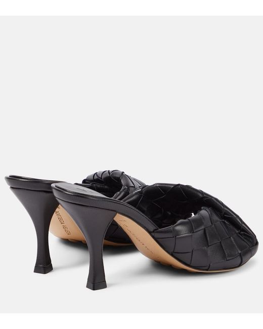 Bottega Veneta Black Leather Kitten Heel Pumps