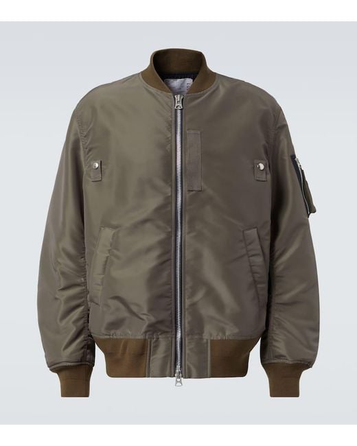 Sacai Bomberjacke Aus Twill in Green für Herren