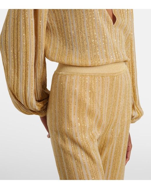 Missoni Natural Zig Zag Lame Straight Pants