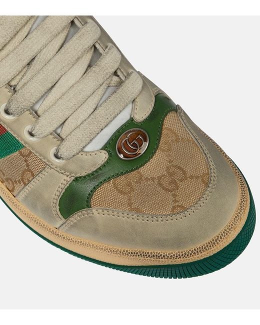 Gucci Green Screener Gg Sneakers