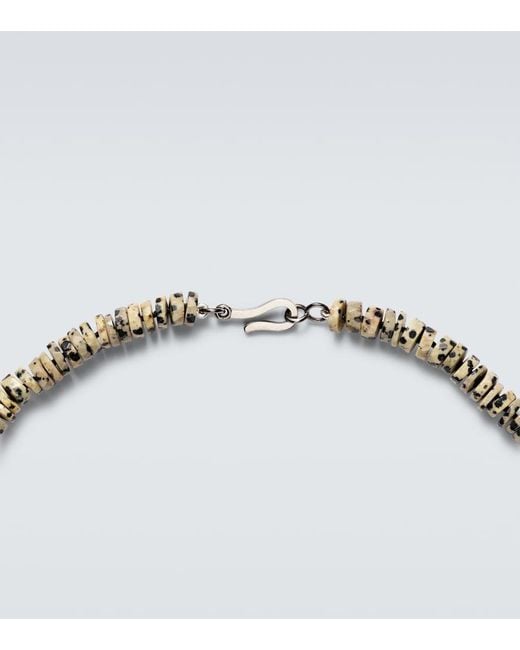 Ileana Makri Metallic 9Kt Beaded Necklace With Quartzes And Turquoises for men